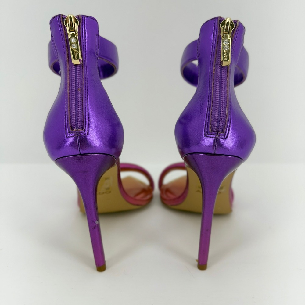Aldo Womens Ombre Metallic Stiletto Sandals Purple Pink Gold Pointed Toe‎ Size 8 - Picture 9 of 13